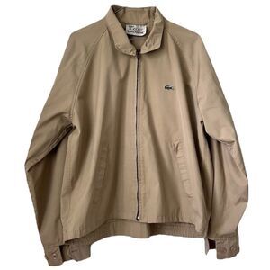 Vtg IZOD Lacoste Harrington Jacket Mens L Preppy Golf Old Money Bomber Full Zip
